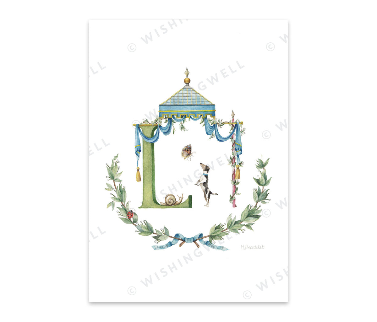 Wishing Well Alphabet Greeting Card