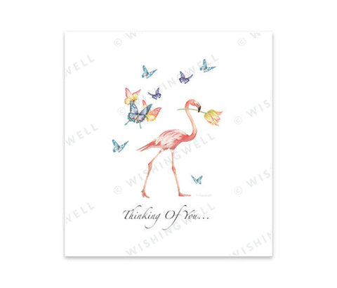 Wishingwell Flamingo Thinking Of You