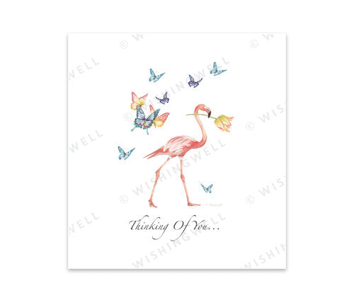 Wishingwell Flamingo Thinking Of You