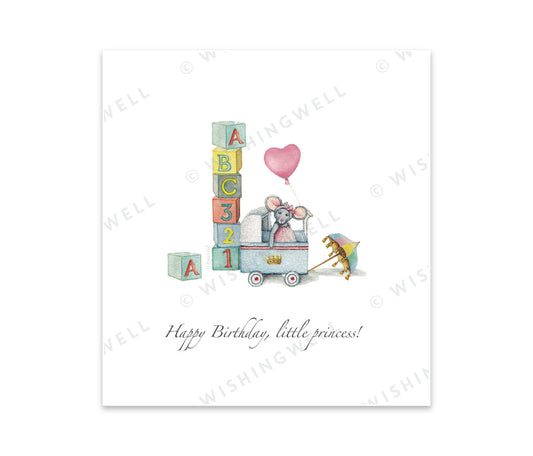 Wishing Well Greeting Card Happy Birthday Little Princess