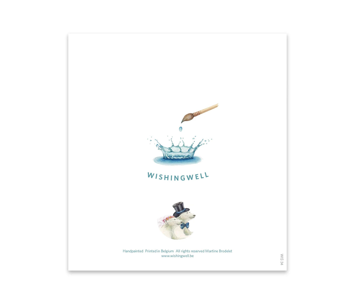 Wishing Well Greeting Card Congratulations Mr & Mrs Card, view 2
