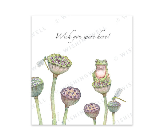 Wishing Well Greeting Card Wish You Were Here