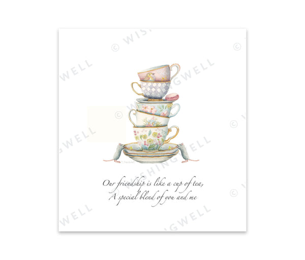 Wishingwell Greeting Card Our Friendship is Like A Cup Of Tea