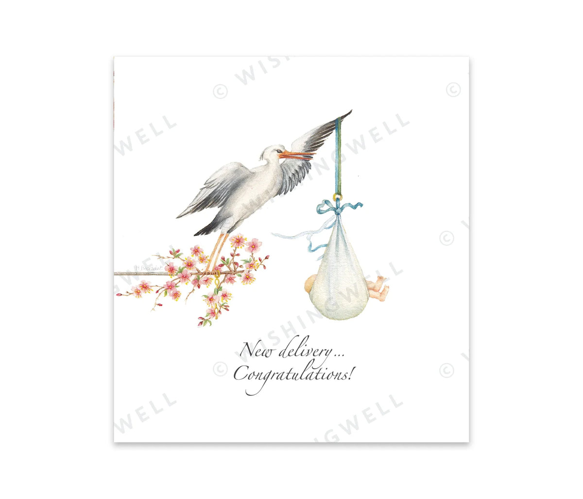 Wishing Well Greeting Card Baby New Delivery Congratulations!, view 2
