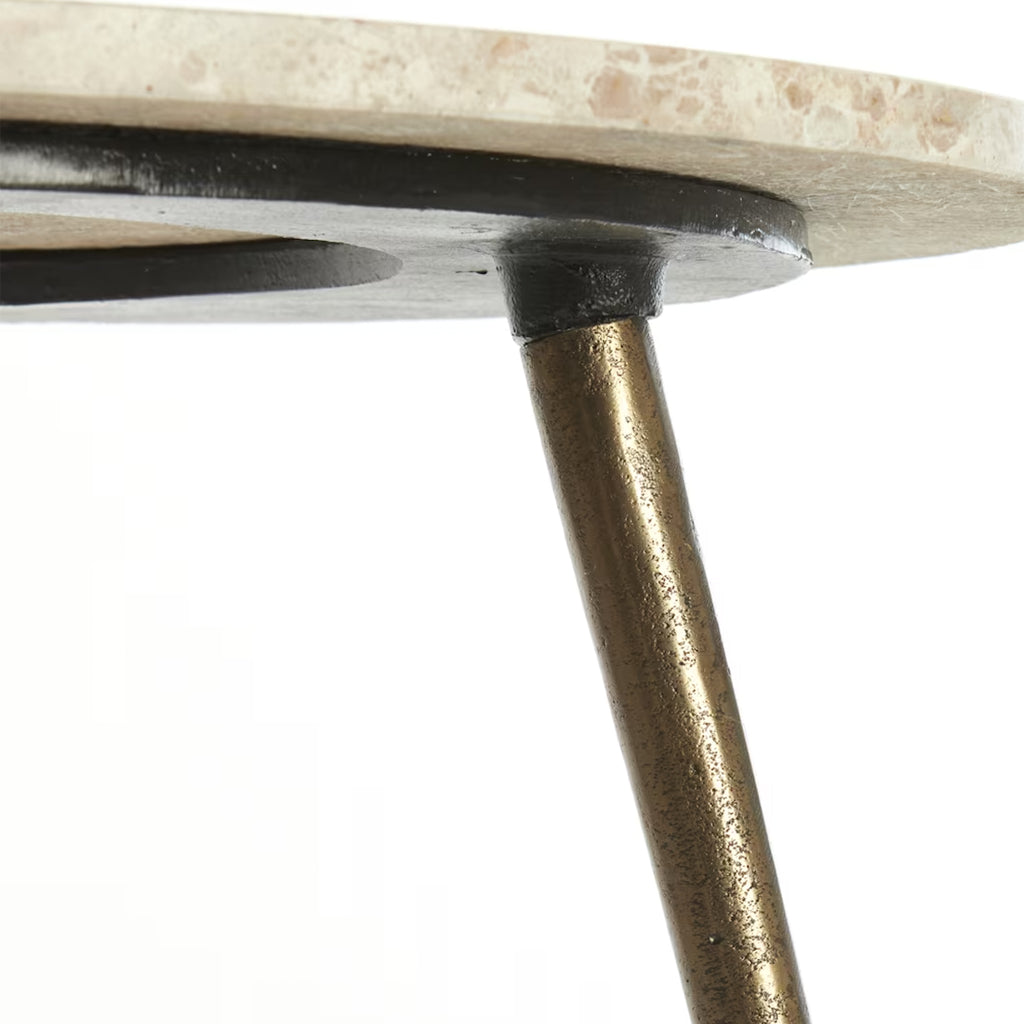 Zeca Round Marble Coffee Table, view 3