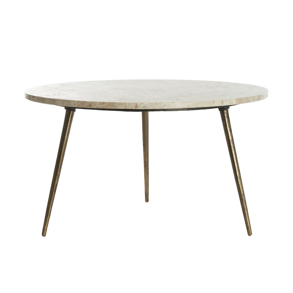 Light & Living Zeca round marble coffee table