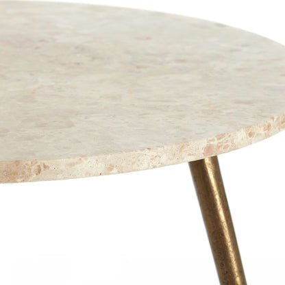 Zeca Round Marble Coffee Table, view 4