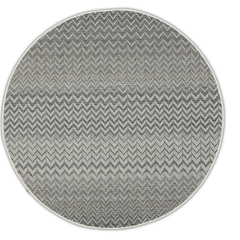 Carpet Ziggy Black Beige Round