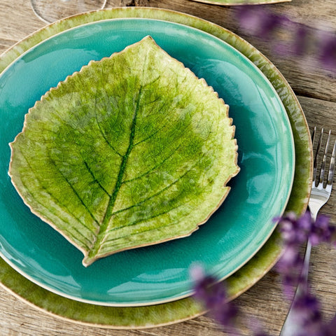 Riviera Hydrangea Leaf Plate 22cm
