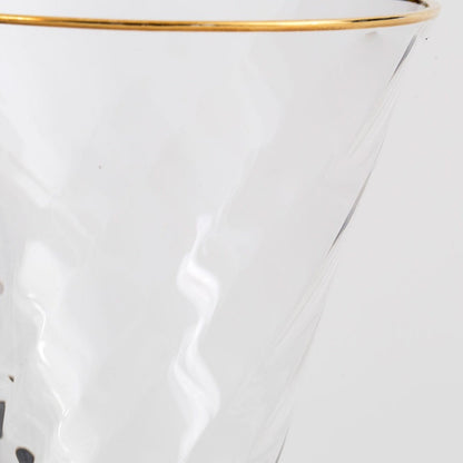 Flamant Seppo champagne flute with gold rim, view 3
