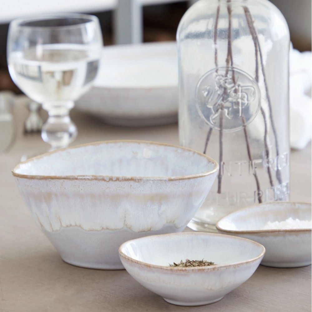 Costa Nova Brisa Oval Fruit Bowl 10cm in Salt or Ria Blue