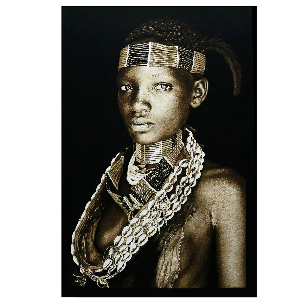 FS-Home Tapestry Hamar Lady Ethiopia, woven Belgian wall hanging