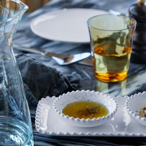 Costa Nova Pearl Rectangular Platter in White