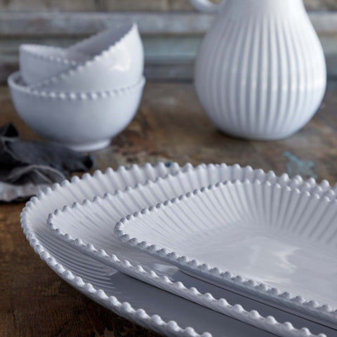 Costa Nova Pearl Rectangular Platter in White