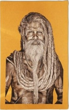 Tapestry Gangadas Baba – framed Belgian woven tapestry portrait, view 5