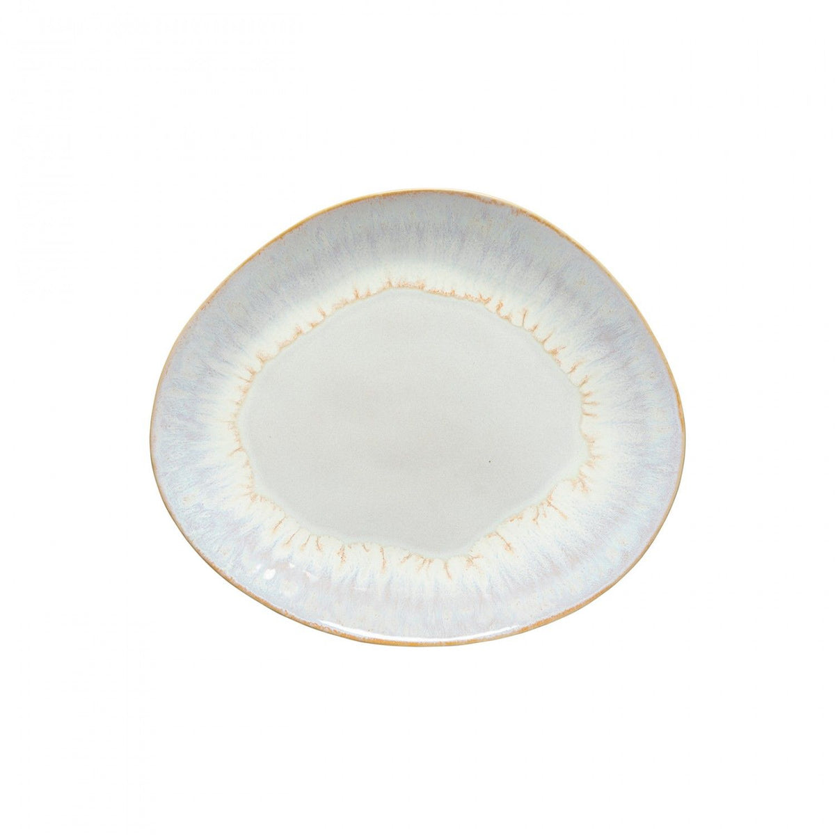 Costa Nova Brisa Oval Dinner Plate 27cm in blue and white glazed stoneware – view 2