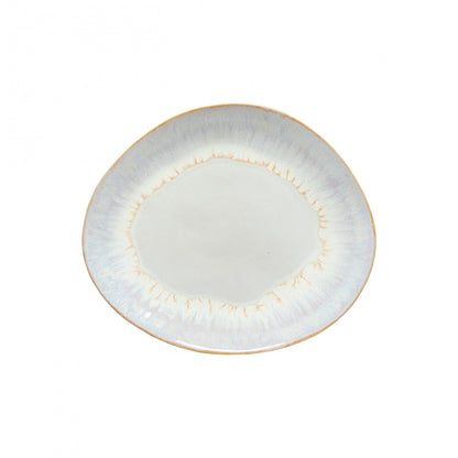Costa Nova Brisa Oval Dinner Plate 27cm in blue and white glazed stoneware – view 2