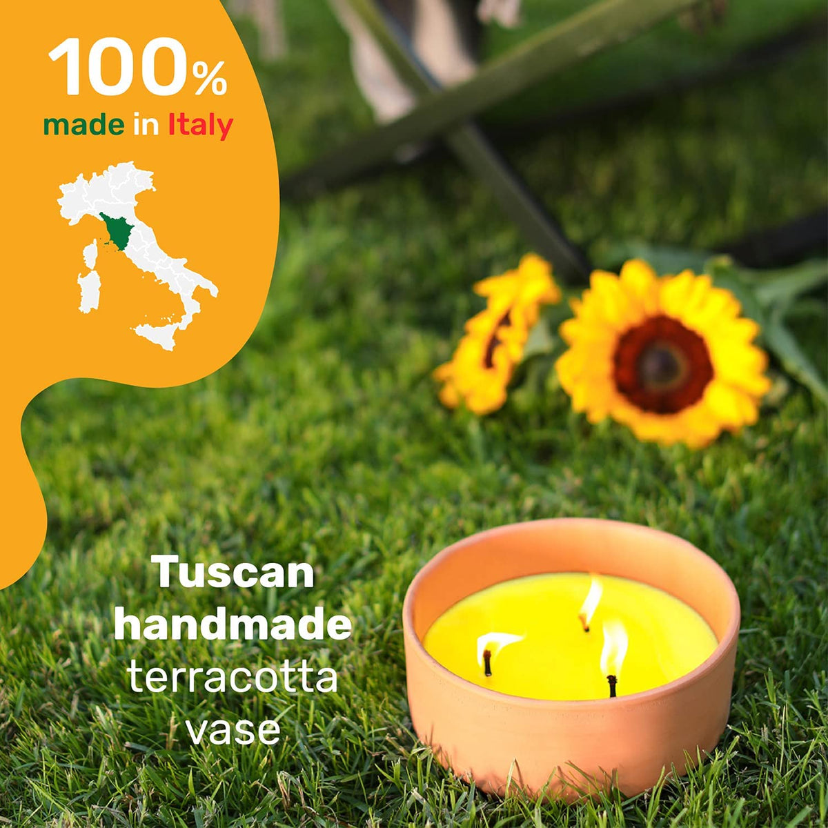 Graziani Citronella Terracotta Candle Set