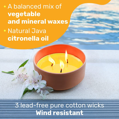Graziani Citronella Terracotta Candle Set