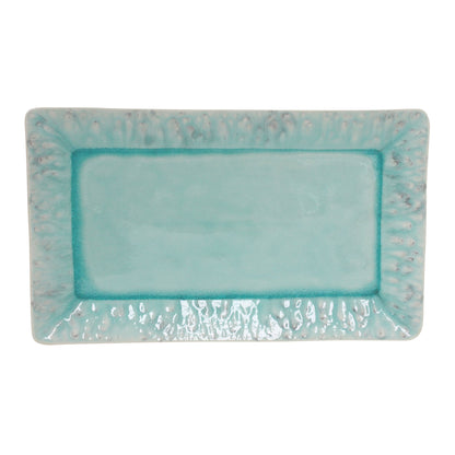 Costa Nova Madeira large rectangular stoneware serving tray, 40 cm