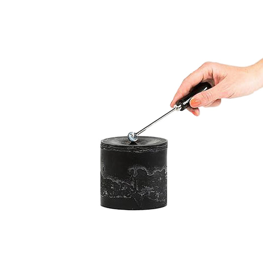 Deko Candle candle extinguisher in black horn and nickel