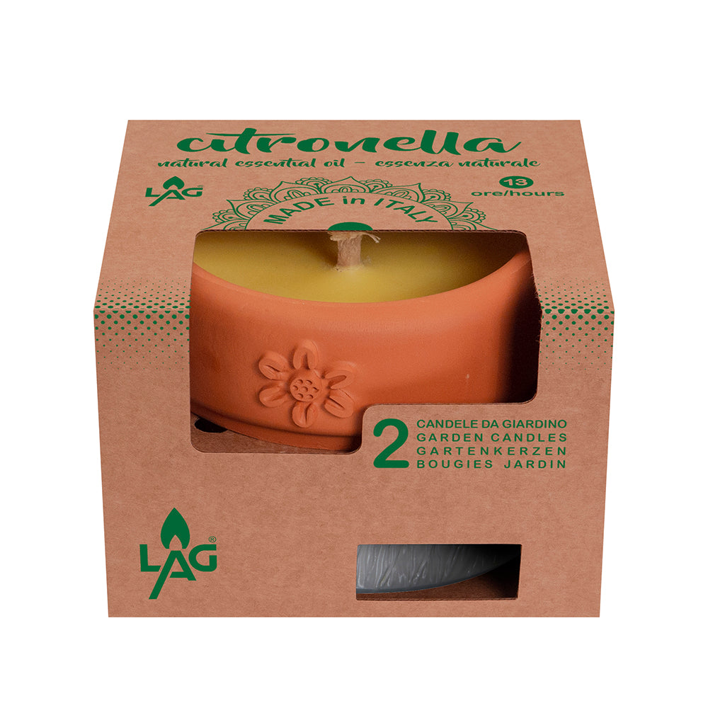 Graziani Citronella Terracotta Candle Set