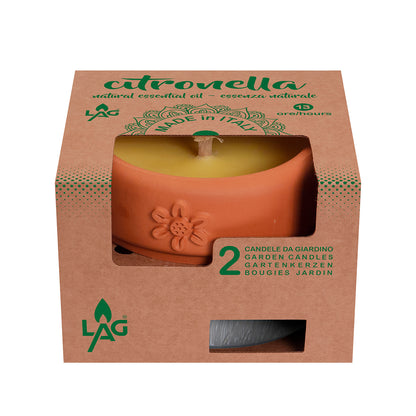 Graziani Citronella Terracotta Candle Set