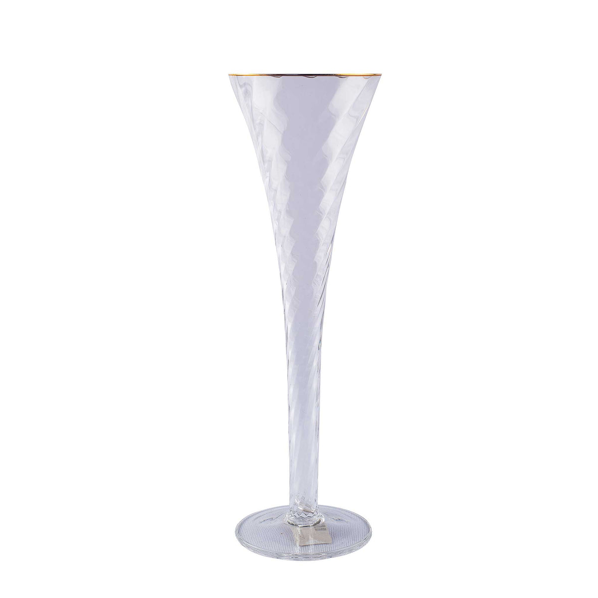Flamant Seppo champagne flute with gold rim
