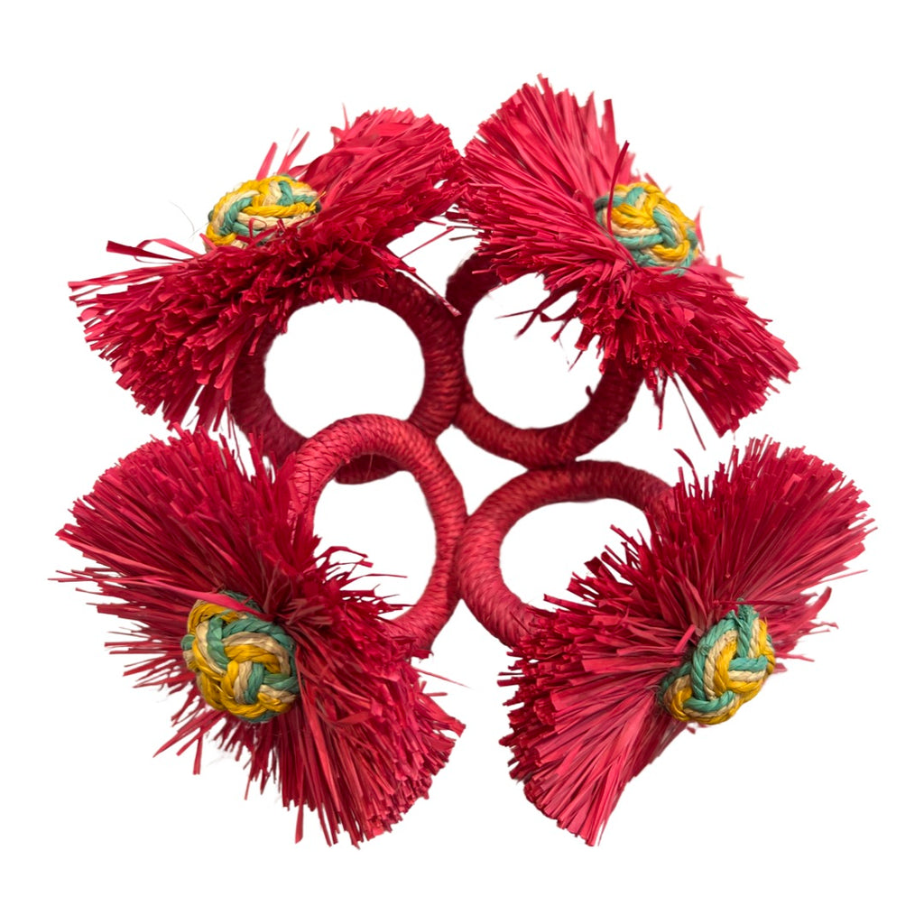 Raffia Flower Napkin Ring