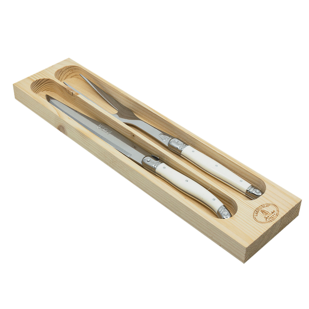 Laguiole Jean Dubost Carving Knife and Fork (Set of 2) – view 5