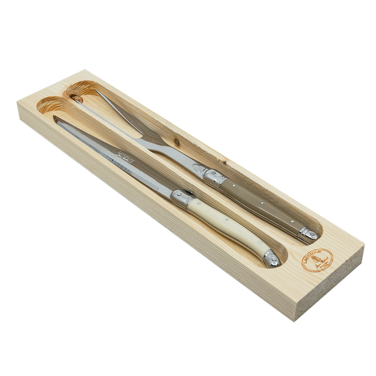 Laguiole Jean Dubost Carving Knife and Fork (Set of 2) – view 4