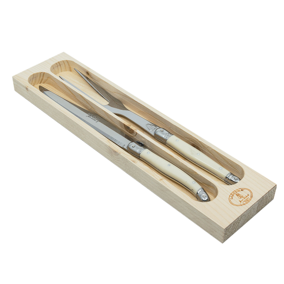 Laguiole Jean Dubost Carving Knife and Fork (Set of 2) – view 3