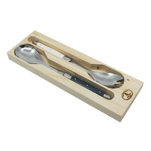 Laguiole Jean Dubost salad serving spoon and fork set