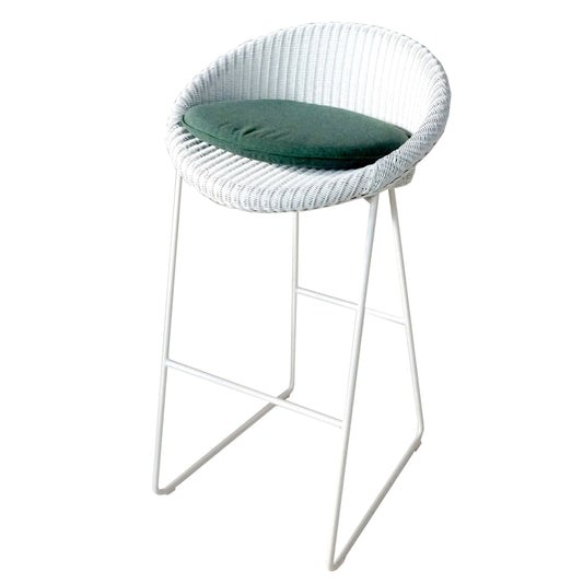 bar stool Joe in white Lloyd's loom