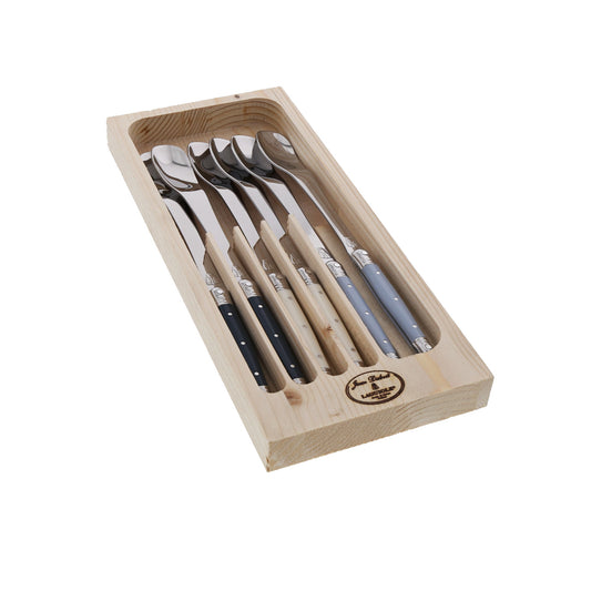 Laguiole Jean Dubost Long Dessert Ice Cream Spoon 1.5mm(Set of 6)