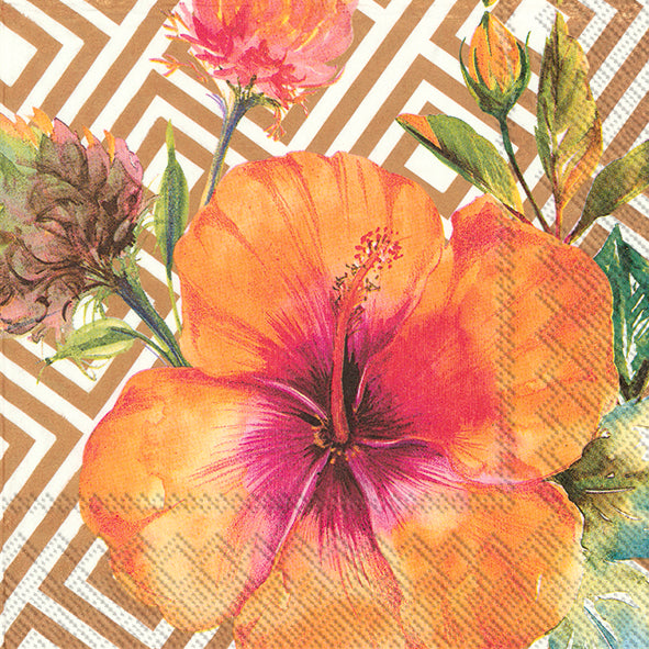 Lunch Mix Napkin Tropical Hibiscus