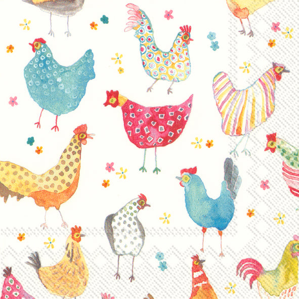 Lunch Mix Napkin Jolly Hens