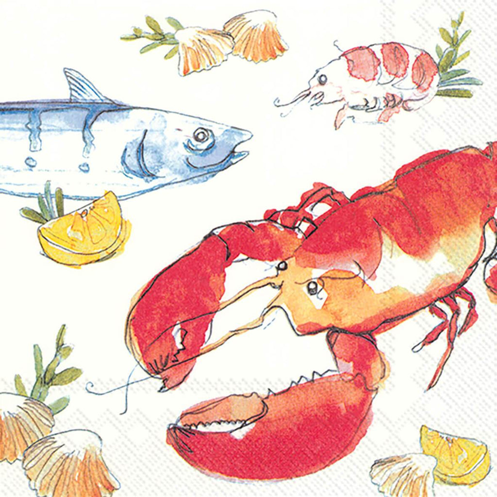 Lunch Napkin Fish and Lobster