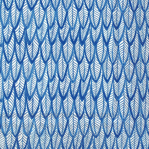 Lunch Napkin Blue Feathers