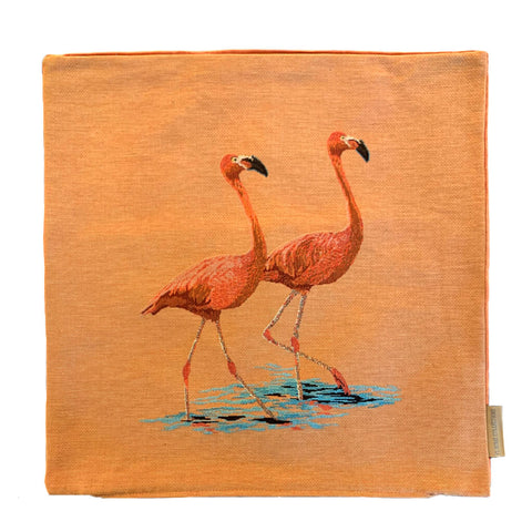 Earth Red Flamingo Cushion Cover