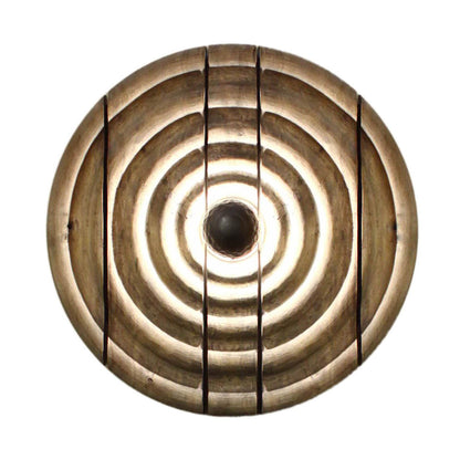 Triboa Wall Art Ripples Round in solid wood