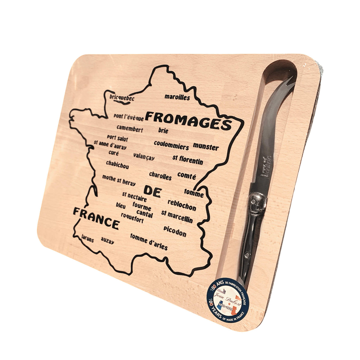Laguiole Jean Dubost French Map Cheese Board & Knife, view 3
