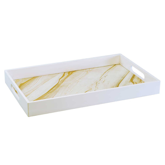 Gold Flower Lacquer Tray (Set of 3)