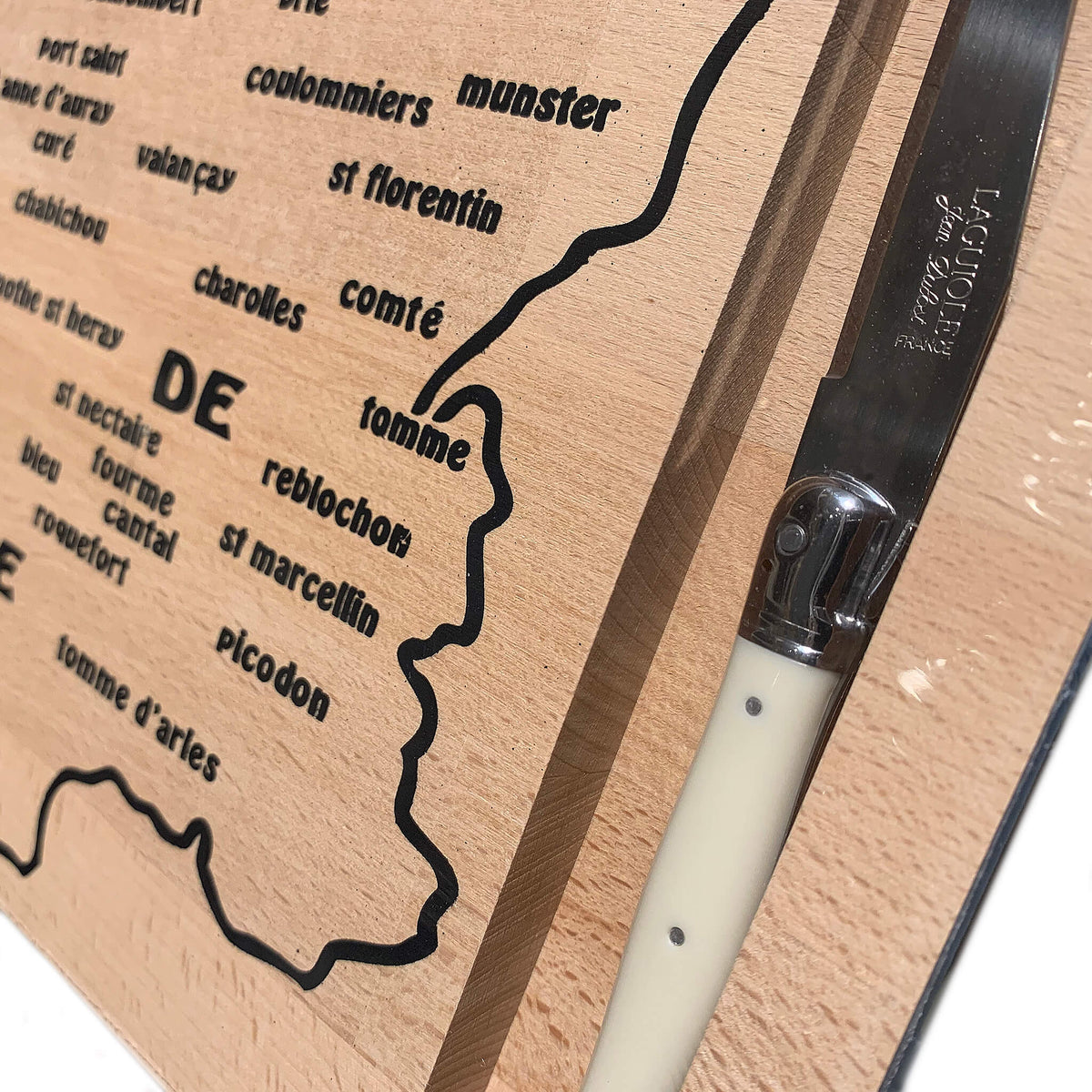 Laguiole Jean Dubost French Map Cheese Board & Knife, view 4