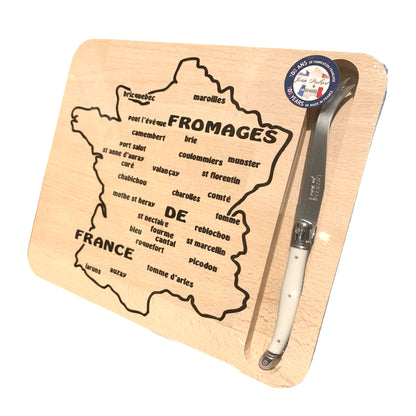 Laguiole Jean Dubost French Map Cheese Board & Knife, view 2