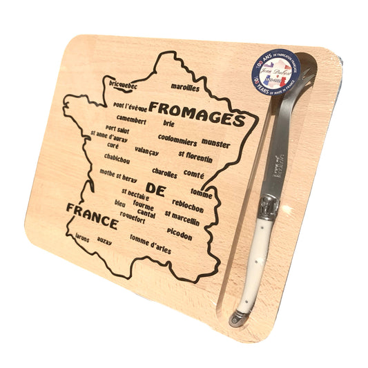 Laguiole Jean Dubost French Map Cheese Board & Knife