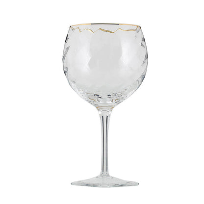 Flamant Seppo wine glass in mouthblown glass with golden rim