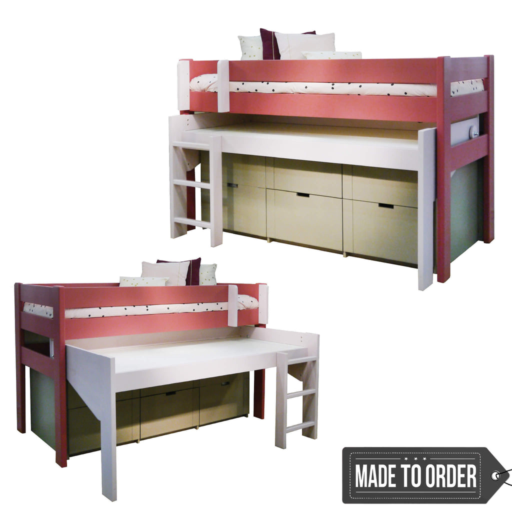 Dominique Single Bed with Pull Out Drawer