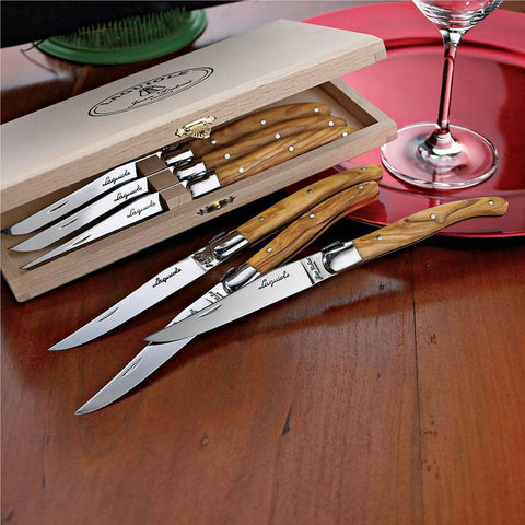 Laguiole Olivewood Steak Knives (Set of 6)