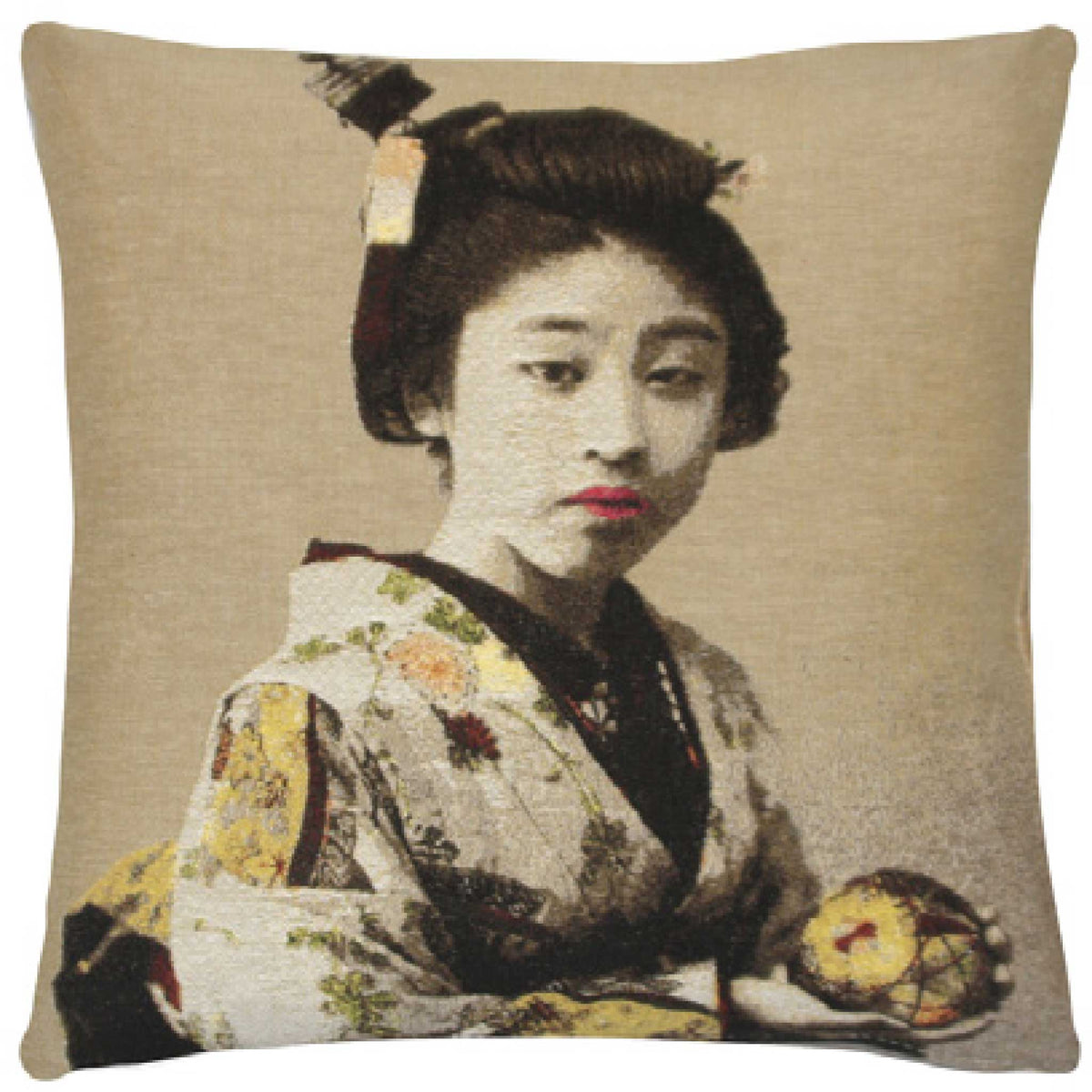 Geisha Woman Cushion Cover, view 3